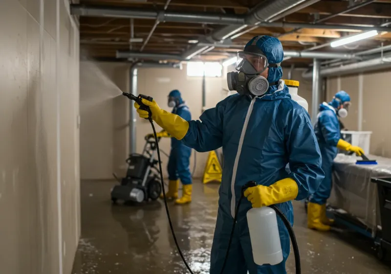 Basement Sanitization and Antimicrobial Treatment process in Monongalia County, WV